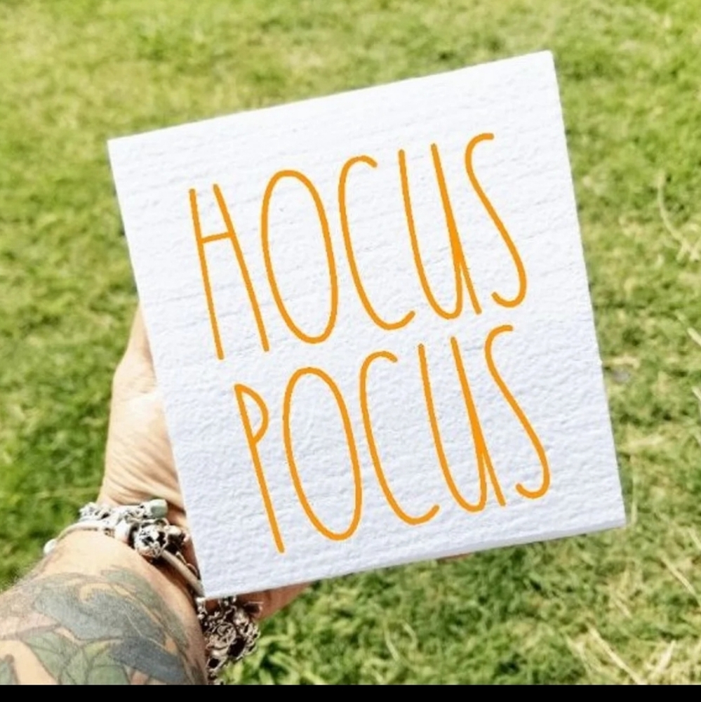 Hocus pocus rae dunn sign